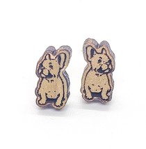 French Bulldog Earrings - Dog - Wood - £11.15 GBP