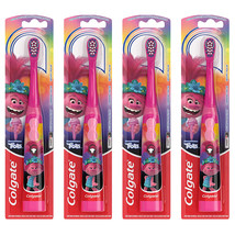 4-Pack New Colgate Kids Battery Powered Toothbrush, Trolls, Extra Soft Bristles - £25.94 GBP