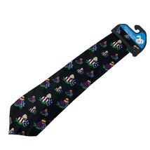 Keith Daniels Easter Black Neck Tie Polyester Decorated Easter Eggs 57 All Over - $16.82