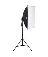 Softbox Lighting Kit 20 in x 28 in 30W 5500K LED Bulbs Adjustable Stand - $95.47 CAD