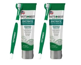 Vet’s Best Dog Toothbrush and Enzymatic Toothpaste Set Teeth Cleaning 2 ... - $31.67