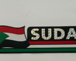 Sudan Flag Reflective Sticker, Coated Finish, Side-Kick Decal 12x2/12 - $2.99