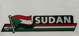 Sudan Flag Reflective Sticker, Coated Finish, Side-Kick Decal 12x2/12 - £2.38 GBP