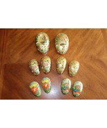 Paper Mache Nesting Easter Eggs West Western Germany Lot of 5 Vintage 6.... - $1,331.94 MXN