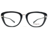 Coach Eyeglasses Frames HC 6106B 5177 Black Silver Cat Eye Floral 50-19-135 - £54.97 GBP
