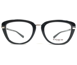 Coach Eyeglasses Frames HC 6106B 5177 Black Silver Cat Eye Floral 50-19-135 - £54.97 GBP