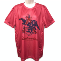EUC Budweiser Women Pink Red Shirt A Eagle King of Beer XL Bartender Nov... - $17.77