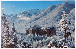 Postcard Banff Springs Hotel In Winter Canadian Rockies - £3.05 GBP