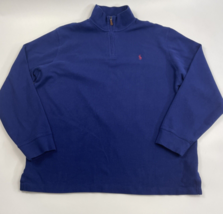 Polo Ralph Lauren Sweater Men’s Small Blue Quarter Zip Pullover Red Pony - $59.99