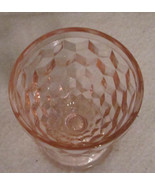 Jeannette Glass CUBE &quot;Cubist&quot; Pink Footed Candy Dish with Cover/Lid - $26.65