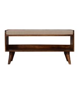 Artisan Furniture Nordic Chestnut Finish Storage Bench with Seat Pad - £205.15 GBP