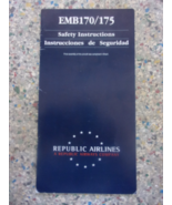 INFLIGHT Safety Card - REPUBLIC AIRLINES - EMB170/175, 2007 - €25,34 EUR