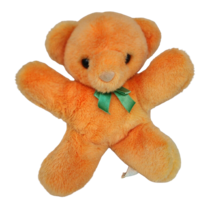 11&quot; Vintage Marshall Fields Bright Orange Teddy Bear Stuffed Animal Plush Toy - £66.48 GBP