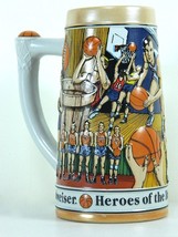 1991 Budweiser Stein 100th Anniversary Basketball Heroes Of The Hardwood Mug - £28.44 GBP