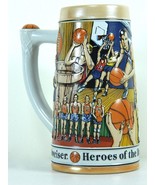 1991 Budweiser Stein 100th Anniversary Basketball Heroes Of The Hardwood... - £28.29 GBP