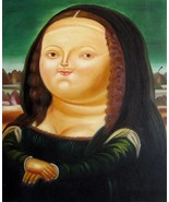 16x20 inches Fernando Botero style  stretched Oil Painting Canvas Art Wa... - $83.24 CAD