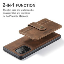 For Samsung Galaxy S23 S22 Ultra Leather Wallet Magnetic back Case Cover - £41.14 GBP