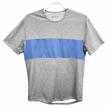 BYLT Drop Cut Mens Shirt Gray Size XL Short Sleeve Crew Neck Pullover Casual - £25.05 GBP