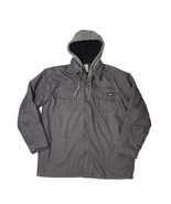 Dickies Jacket Mens XL 46-48 Dark Gray Full Zip Hooded Quilted Workwear  - £27.05 GBP