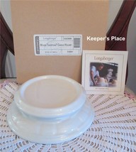 Longaberger Woven Traditions Candle Bowl Holder Ivory Pottery 3163690 New In Box - $26.00