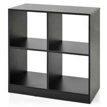 4-Cube Kids Bookcase with Open Shelves-Black - Color: Black - £73.57 GBP