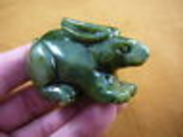 (Y-BUN-751) BUNNY RABBIT GREEN gemstone little bunnies FUFU FIGURINE gem - £22.36 GBP