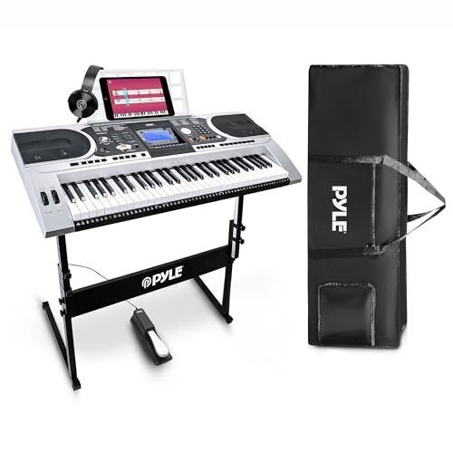 Pyle PKBRD6175P Karaoke Portable Electronic Piano w/Bag, Stand, Pedal, H... - $114.16 CAD