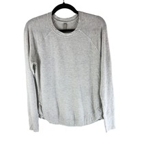 Athleta Womens Mindset Sweatshirt Crew Neck Heathered Gray S - £19.23 GBP