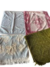 Vintage Cotton Terry Towels Lot Cannon Martex Franco Floral Textured Mixed - $16.82