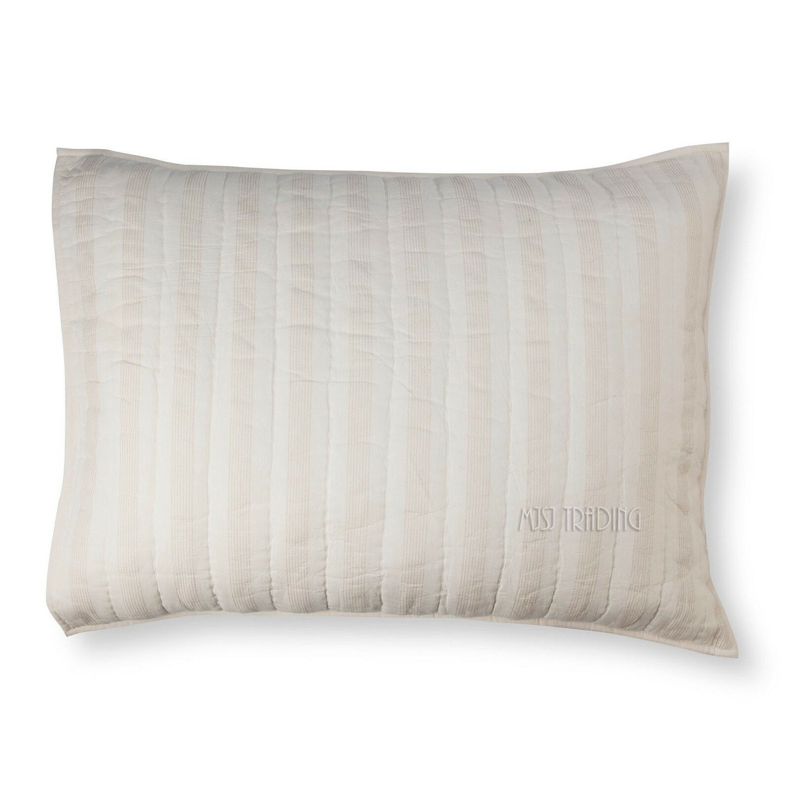 NWT Threshold™ Stripe Texture Quilt 1 Standard Pillow Sham 100% Cotton 20"x26" - £15.97 GBP