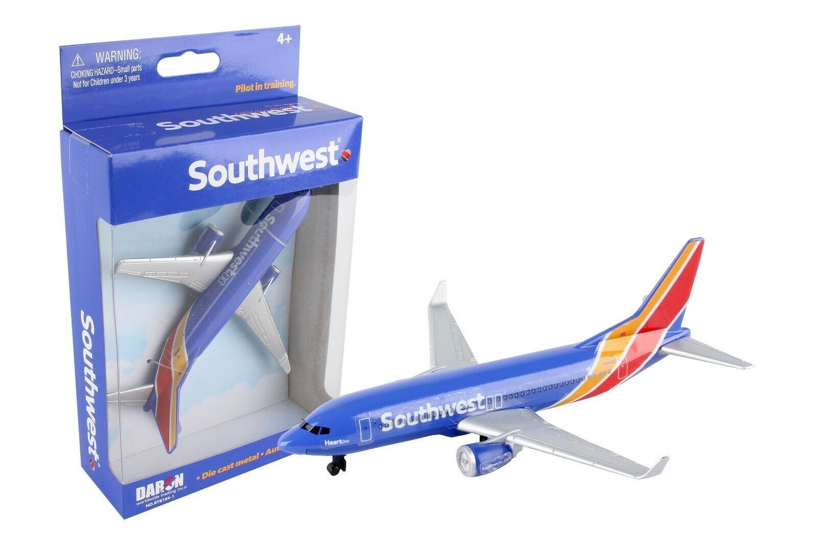 6 Inch Boeing 737 Southwest Airlines 1/220 Scale Diecast Airplane Model - $19.79