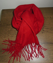 Unisex 100% Cashmere Scarf Red Club Room 60&quot; x 11&quot; - $19.80