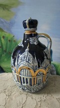 HOW DRY I AM PORCELAIN EUROPEAN CITY CERAMIC GOLD TONES DECANTER BOTTLE ... - £66.03 GBP