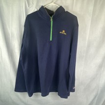 Vintage Champion Sweater Mens 2XL Blue Notre Dame 1/4 Zip Pullover EUC! - $22.84