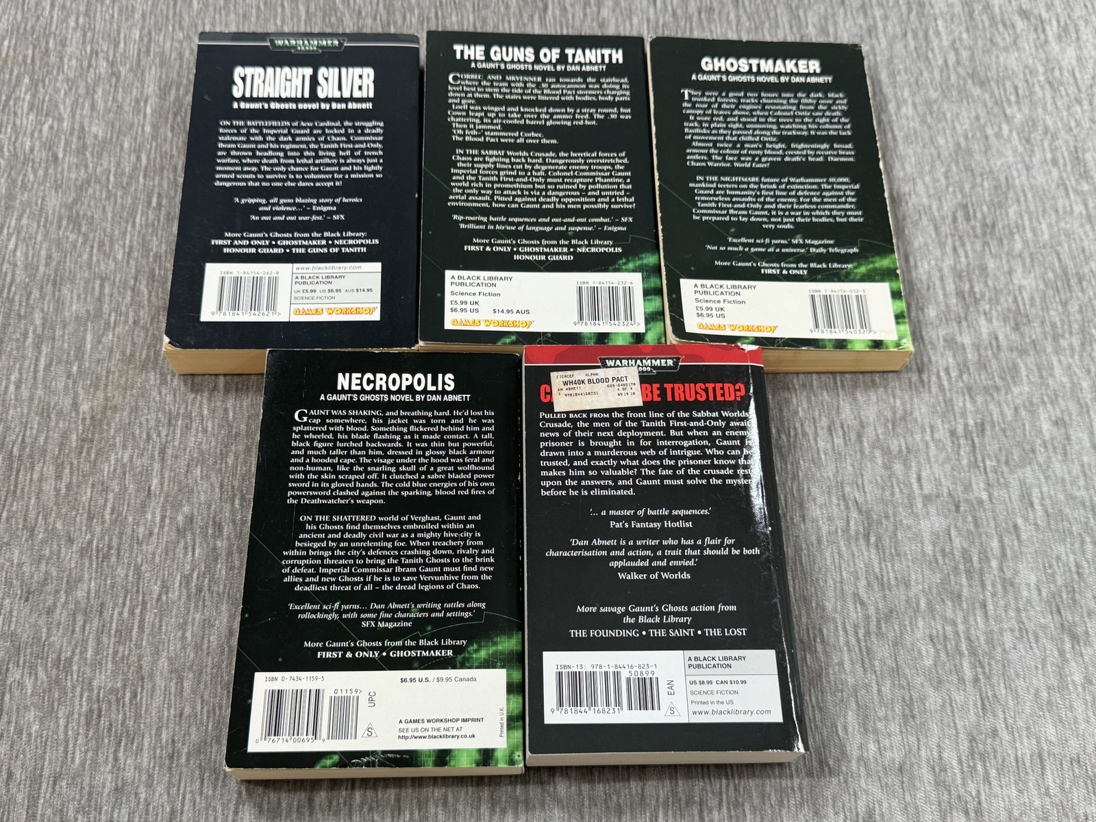 Warhammer 40k Paperback Book Lot of 5 Novels Dan Abnett Sci-Fi Fantasy 40,000 Item image 4