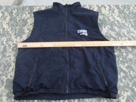 Adult Unisex DRI Disaster Restoration Inc. Fleece Zipper Vest Blue Rever... - $16.29