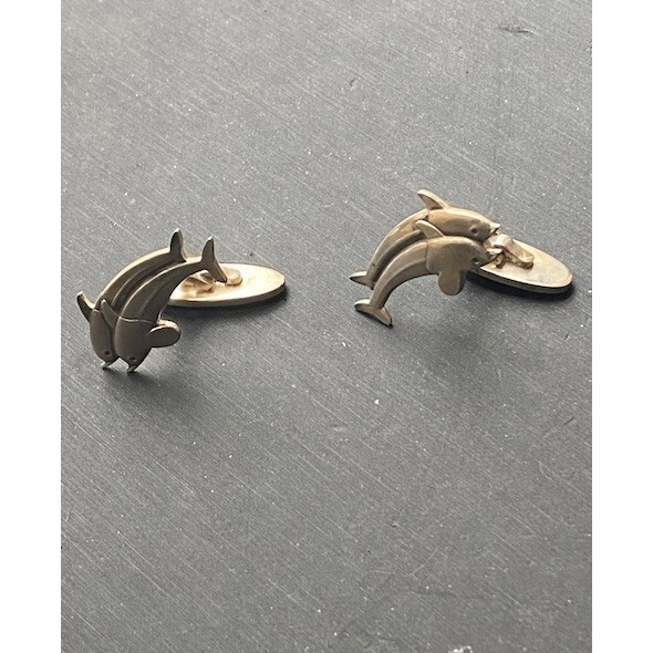 GEORG JENSEN  925 STERLING SILVER DOLPHIN CUFFLINKS SKY Item image 11