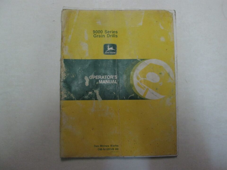 John Deere 9000 Series Grain Drills Operators Manual Factory OEM OM-N159549 - $4.19