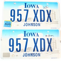 2012 United States Iowa Johnson County Passenger License Plate 957 XDX - £19.95 GBP