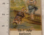 Apothecary Children In A Boat Lynn Massachusetts Victorian Trade Card VTC 7 - £7.01 GBP