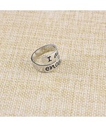 Quote Ring I AM ENOUGH Adjustable Jewelry Rhodium Plated Inspirational W... - $30.00