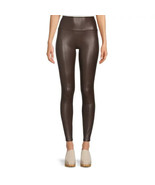 Time and Tru Women&#39;s Faux Leather Leggings Brown - Size Large (12-14) - £11.94 GBP