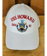 Navy United States Destroyer USS Howard DDG-83 White Snapback Hat Vintage - $28.20