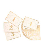 David Tutera Modern Geometric Table Number Cards With Gold Foil - $30.97