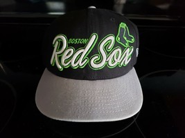 New Era Boston Red Sox Black/Green Snapback Hat MLB Basic Adjustable Game Cap - $26.03