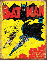 DC Comics Batman Issue #1 Cover Comic Art Tin Sign Reproduction, NEW UNUSED - $5.94