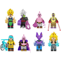 8Pcs Dragon Ball Minifigures Gotenks Frieza Burdock Zamasu Mini Figure B... - £16.59 GBP