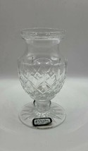 Vtg Denby 24% Fine Hand Cut Lead Crystal Pedestal Bud Vase Star Base Pattern  - £19.62 GBP