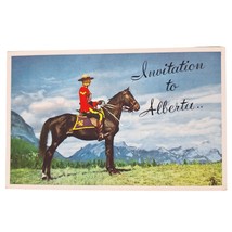 Postcard Invitation To Alberta Royal Canadian Mounted Police Canada Chrome - $6.92