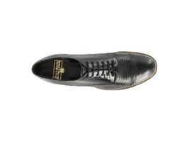 Stacy Adams Mens Shoes Biscuit Leather Oxford Black Lizard Madison 00049-01 image 6